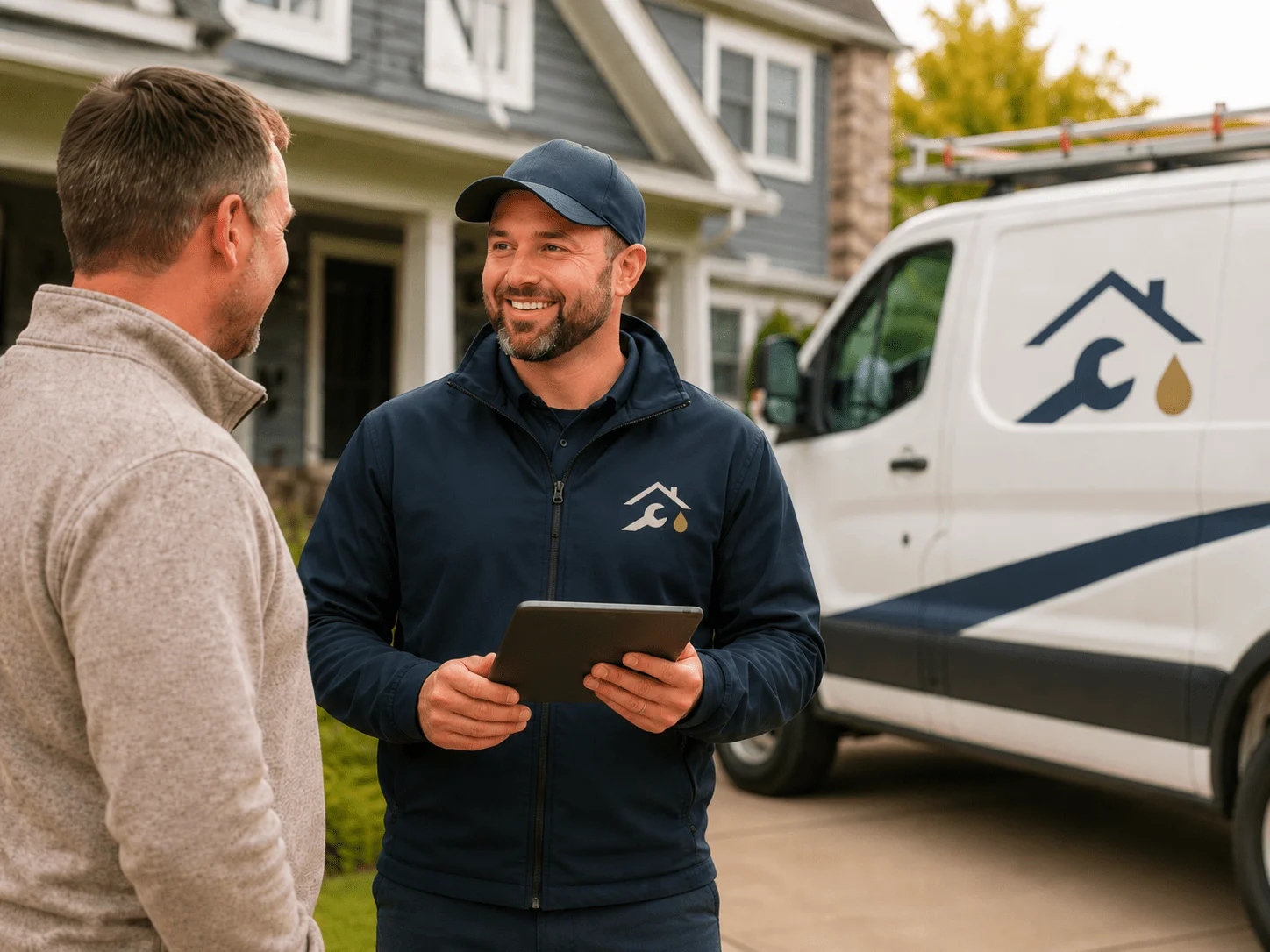 Home Service Professional Meeting with Homeowner